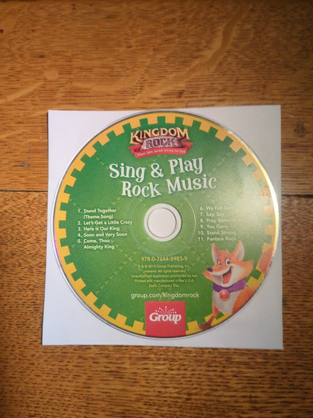 Song And Play Rock Music CD Disc Only